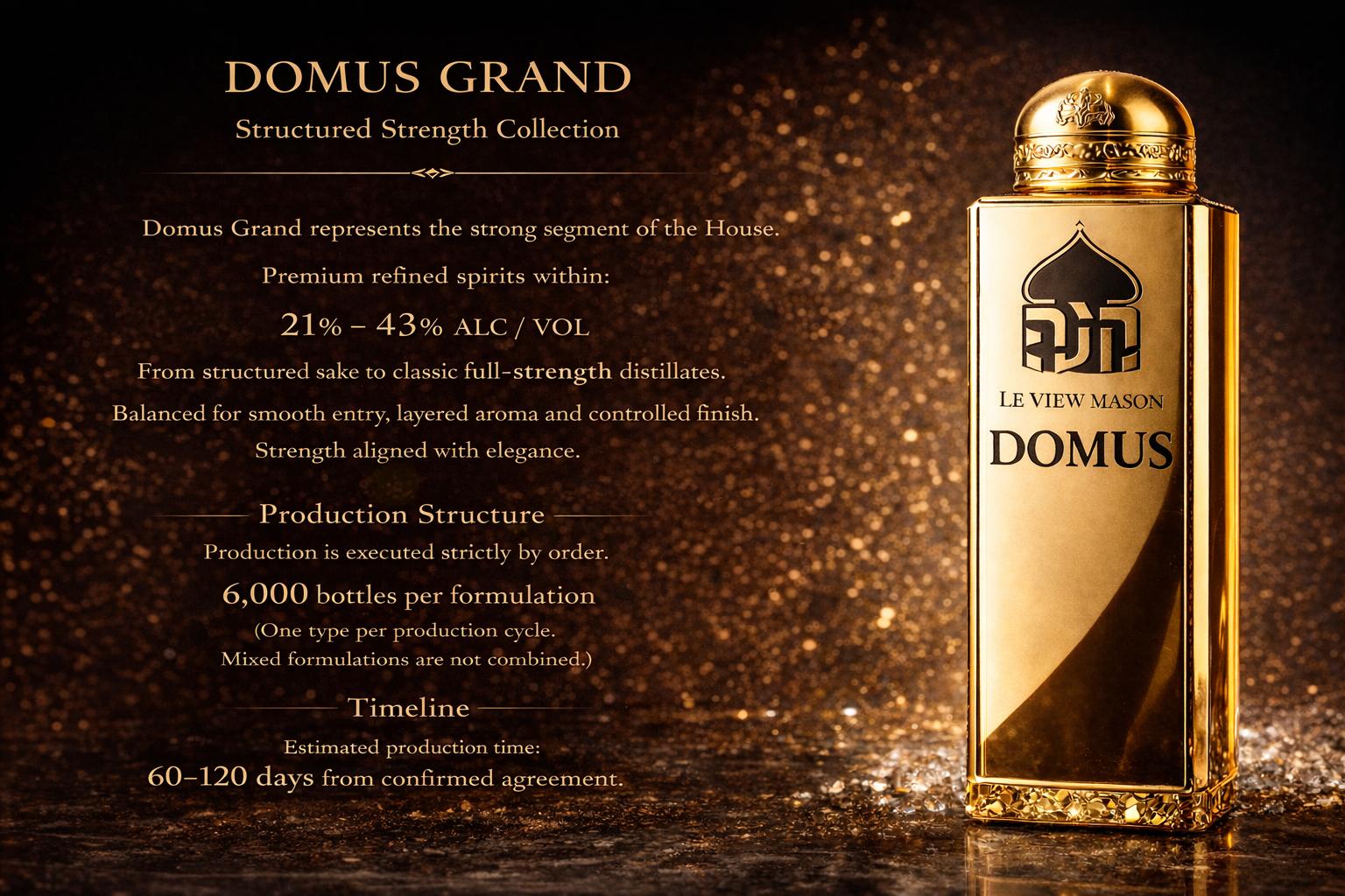 Domus Grand — golden bottle